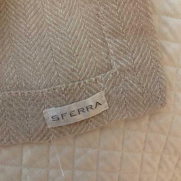 SFERRA DINNER NAPKINS - set of 6 “Chevron”. Color: Ecru - Picture 6 of 7